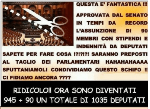 Bufala 90 assunzioni Camera