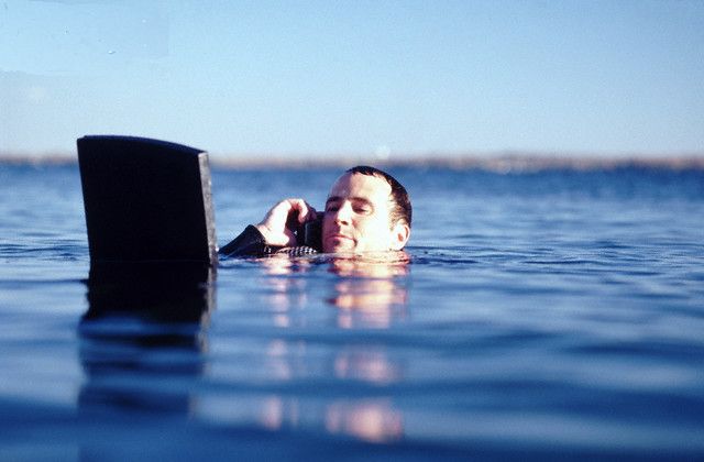 Executive Keeping Head Above Water