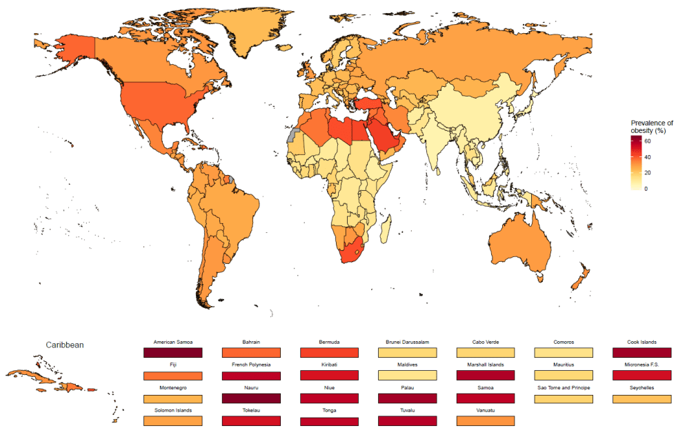 obesità mondo donne