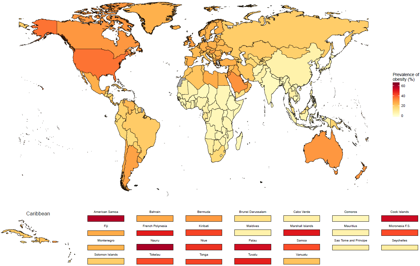 obesità mondo uomini