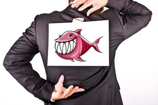 business man with a sheet on the back